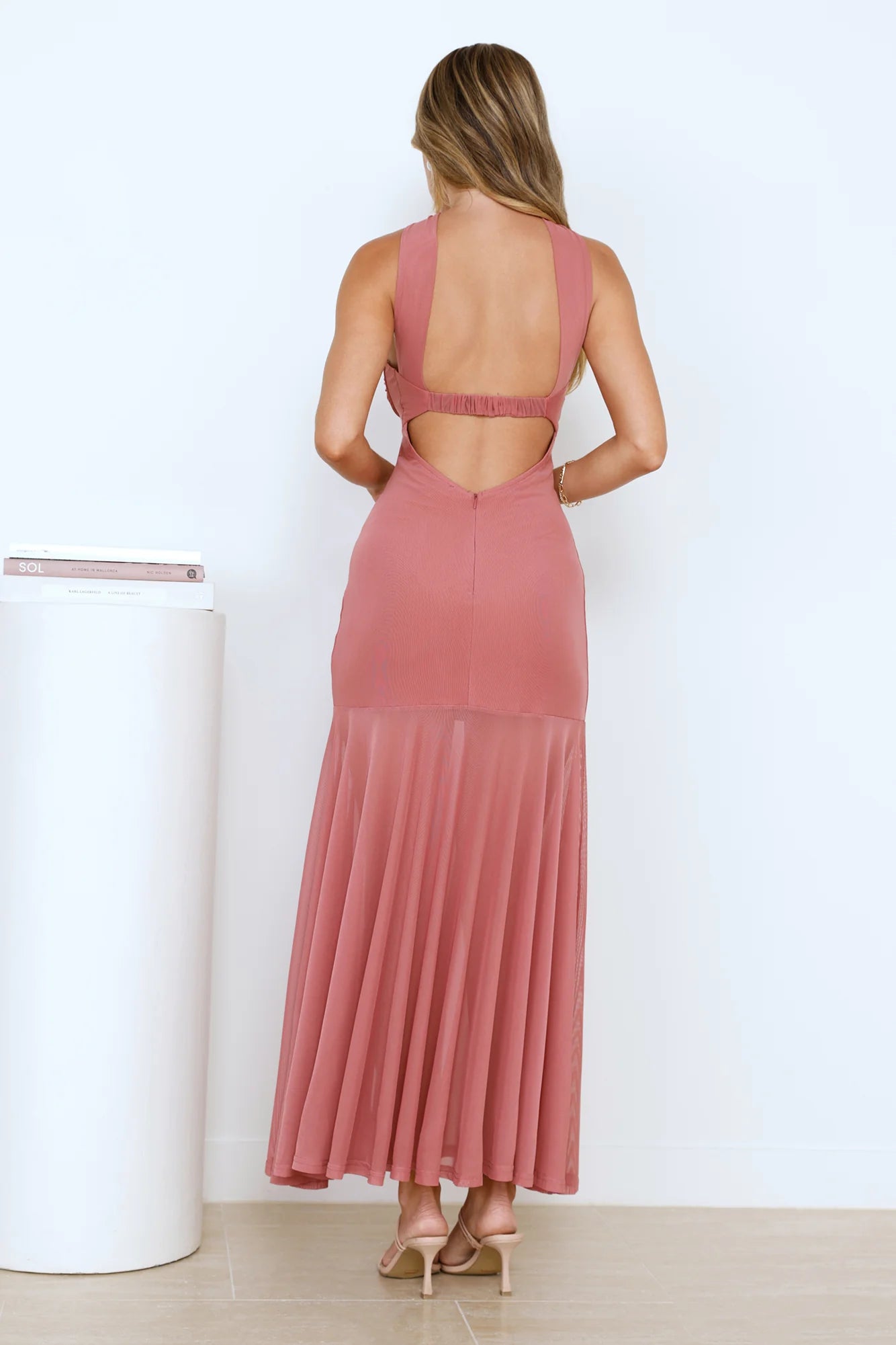 Serene Sway Strapless Maxi Dress Rose