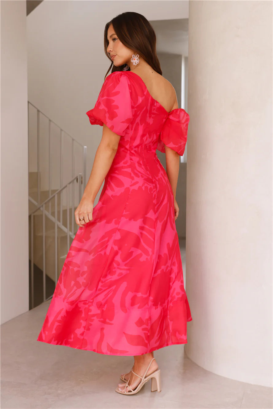 Shadows In The Sun Midi Dress Pink