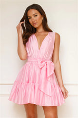 Stylish Sophistication Mini Dress Pink