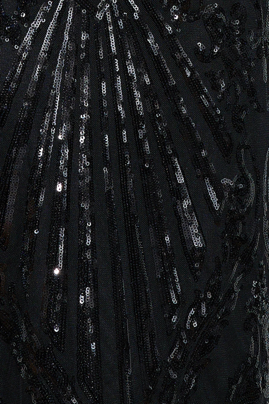 Shining Now Sequin Maxi Dress Black