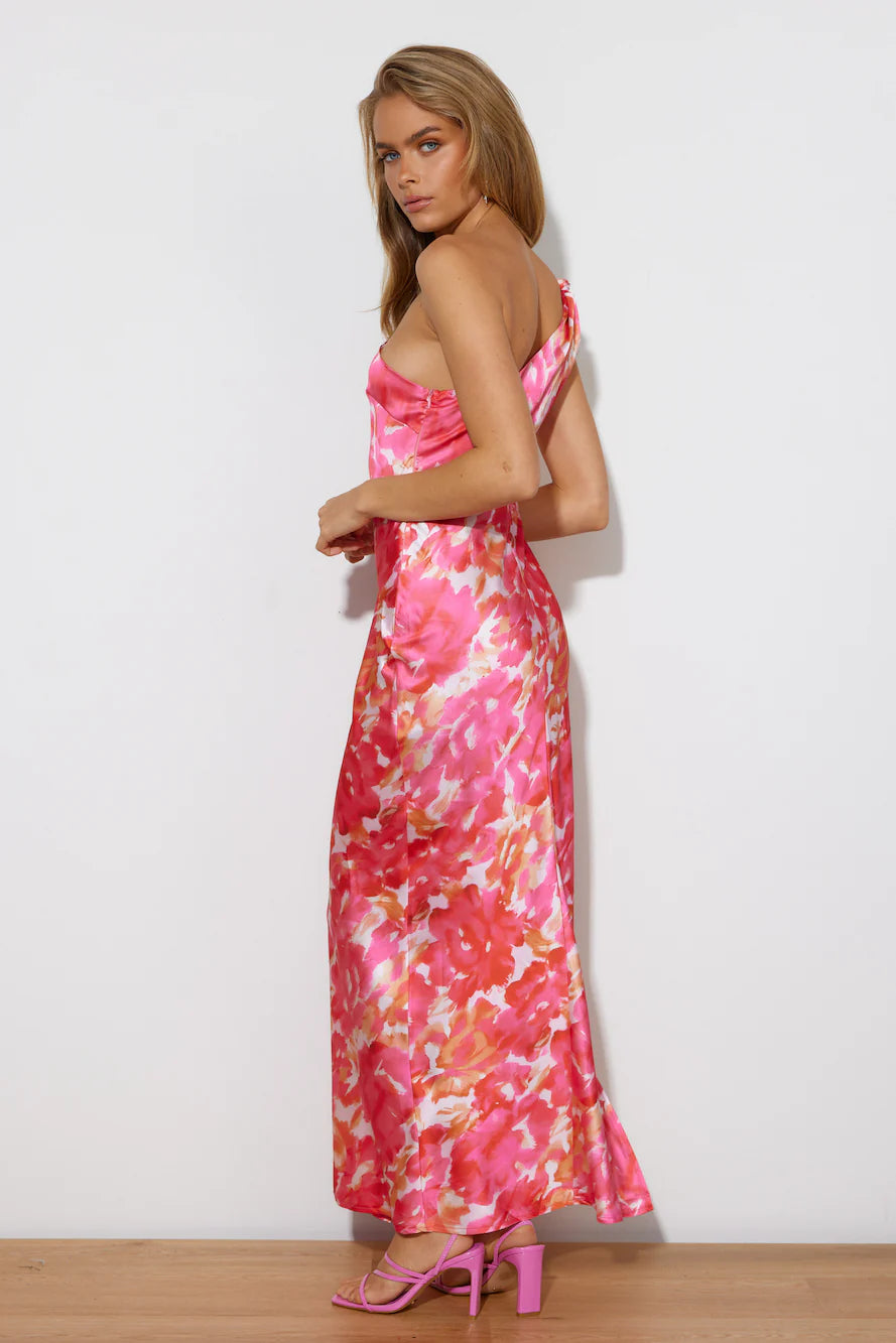 She Is Beauty Midi Dress Pink