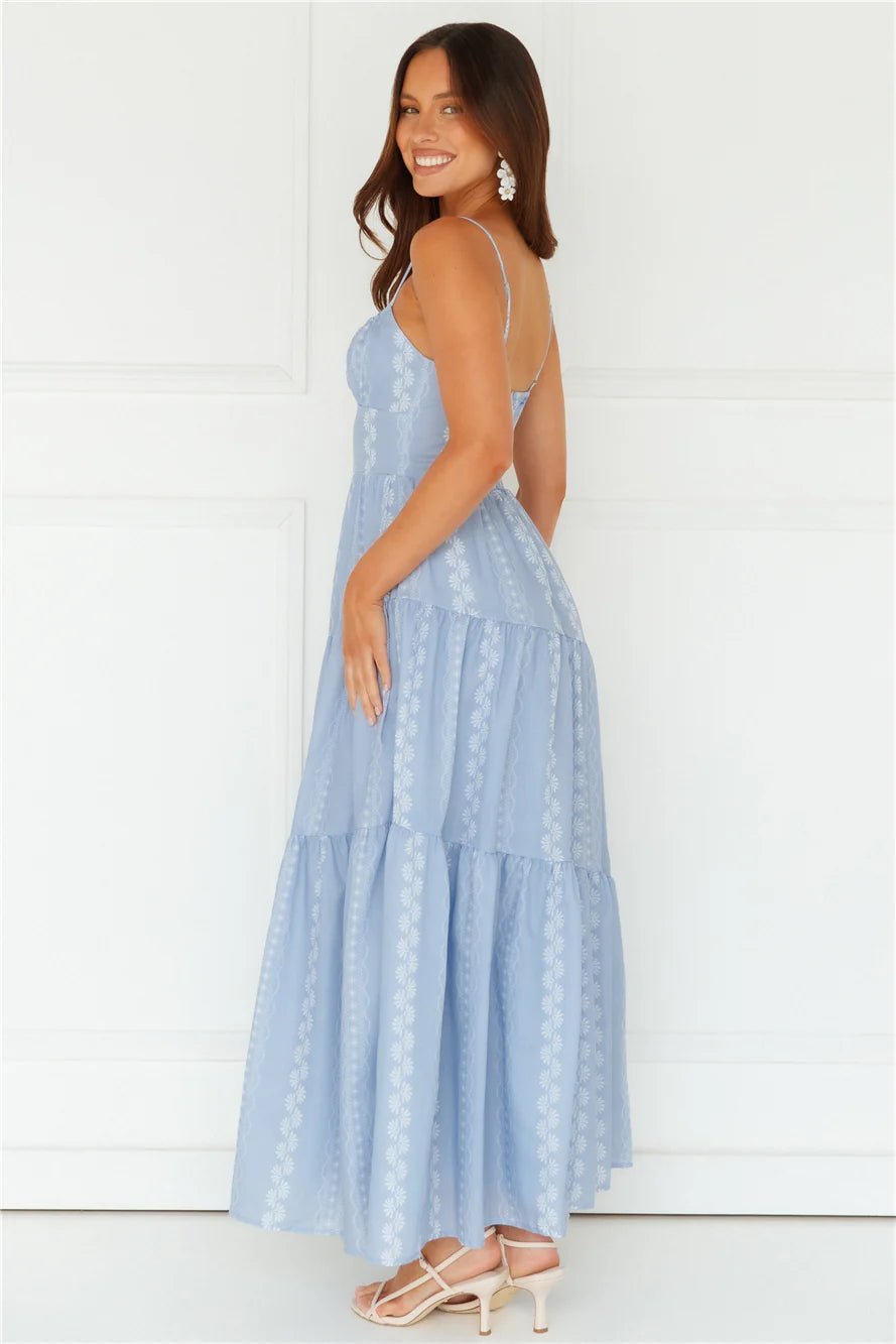 Secret Oasis Maxi Dress Blue