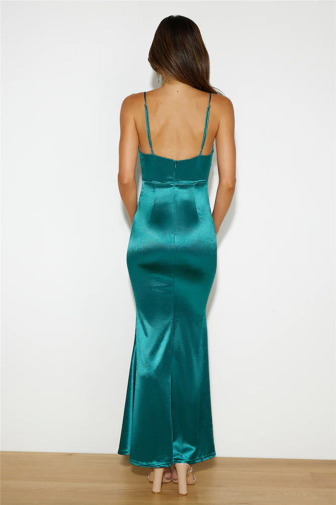 VIP Entrance Maxi Dress Green