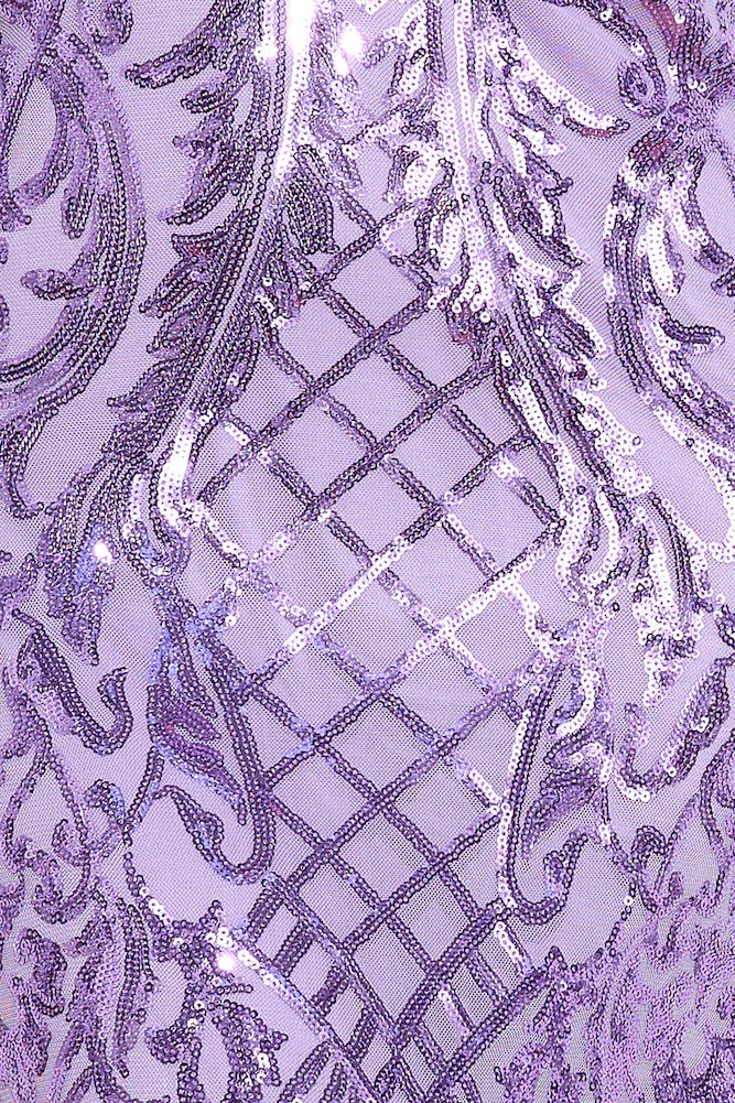 Shining Now Sequin Maxi Dress Purple