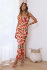 She Always Slays Midi Dress Orange