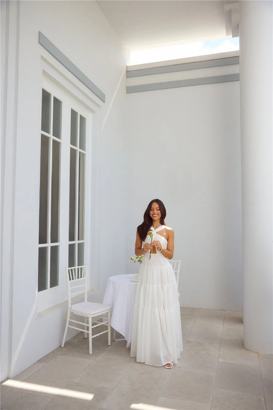 Shell Seekers Maxi Dress White