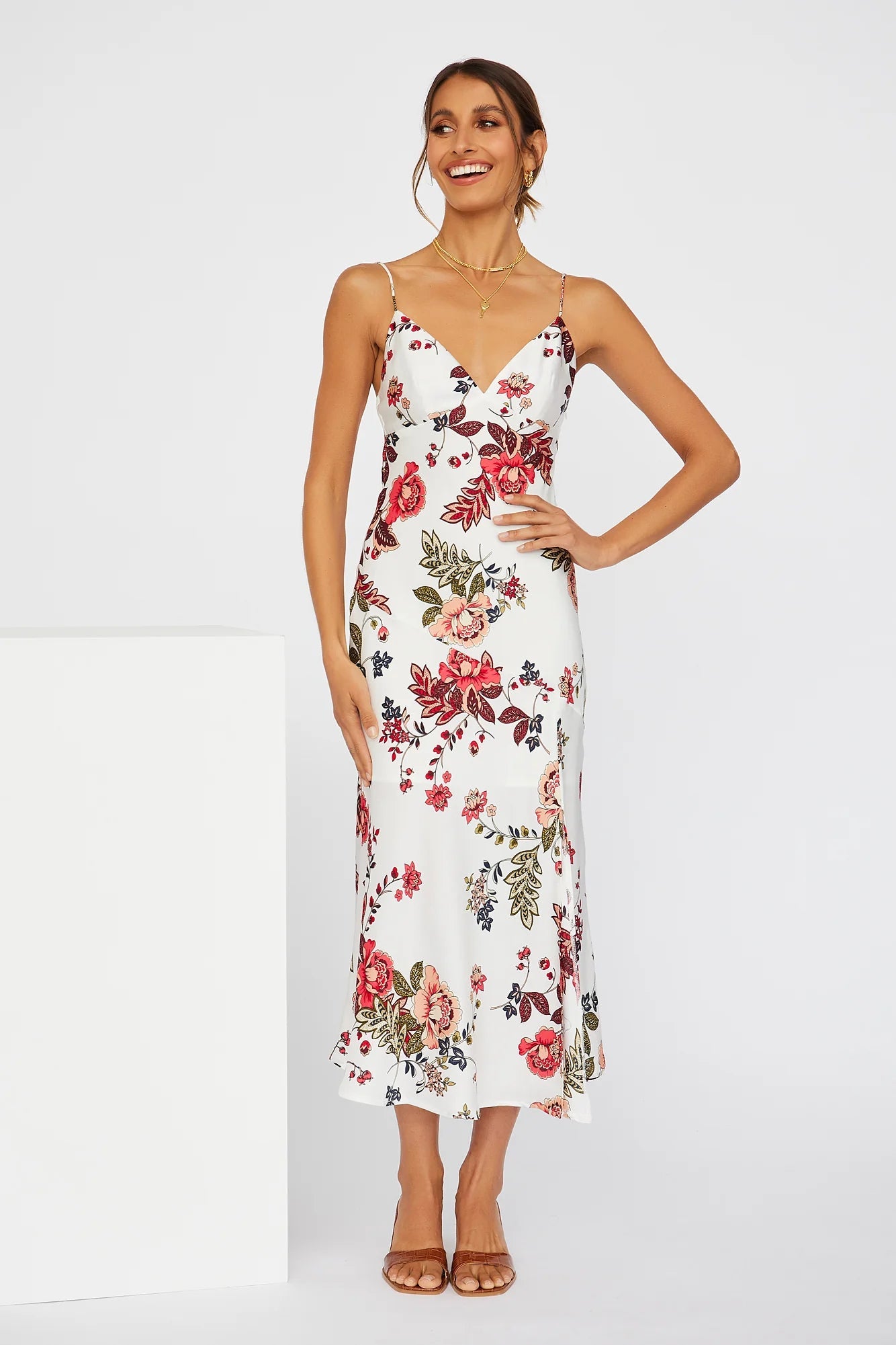 No Yesterday Maxi Dress White