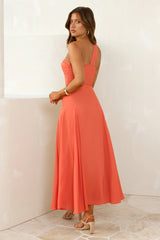 Styled Like A Star One Shoulder Maxi Dress Coral