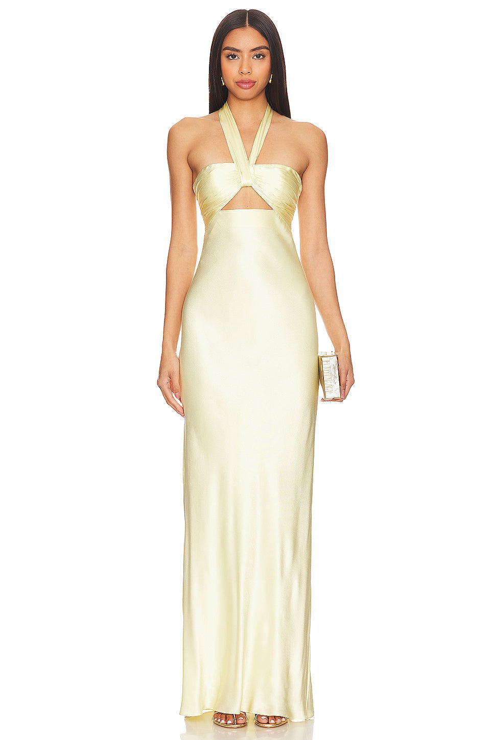 Ruffled Strapless Long Dress