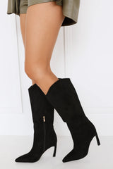Selma Boots Black Suede