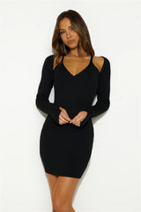Stride Onward Mini Dress Black
