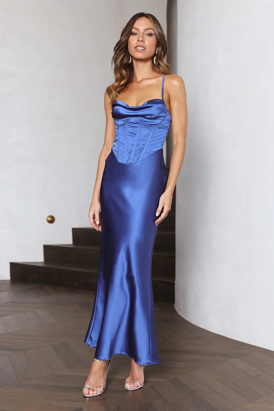 Show Off Girl Midi Dress Blue