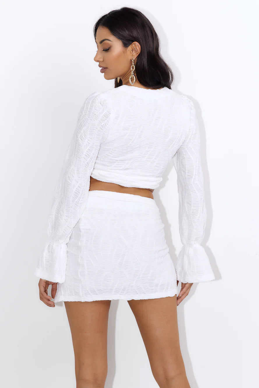 Seen First Crop Top White