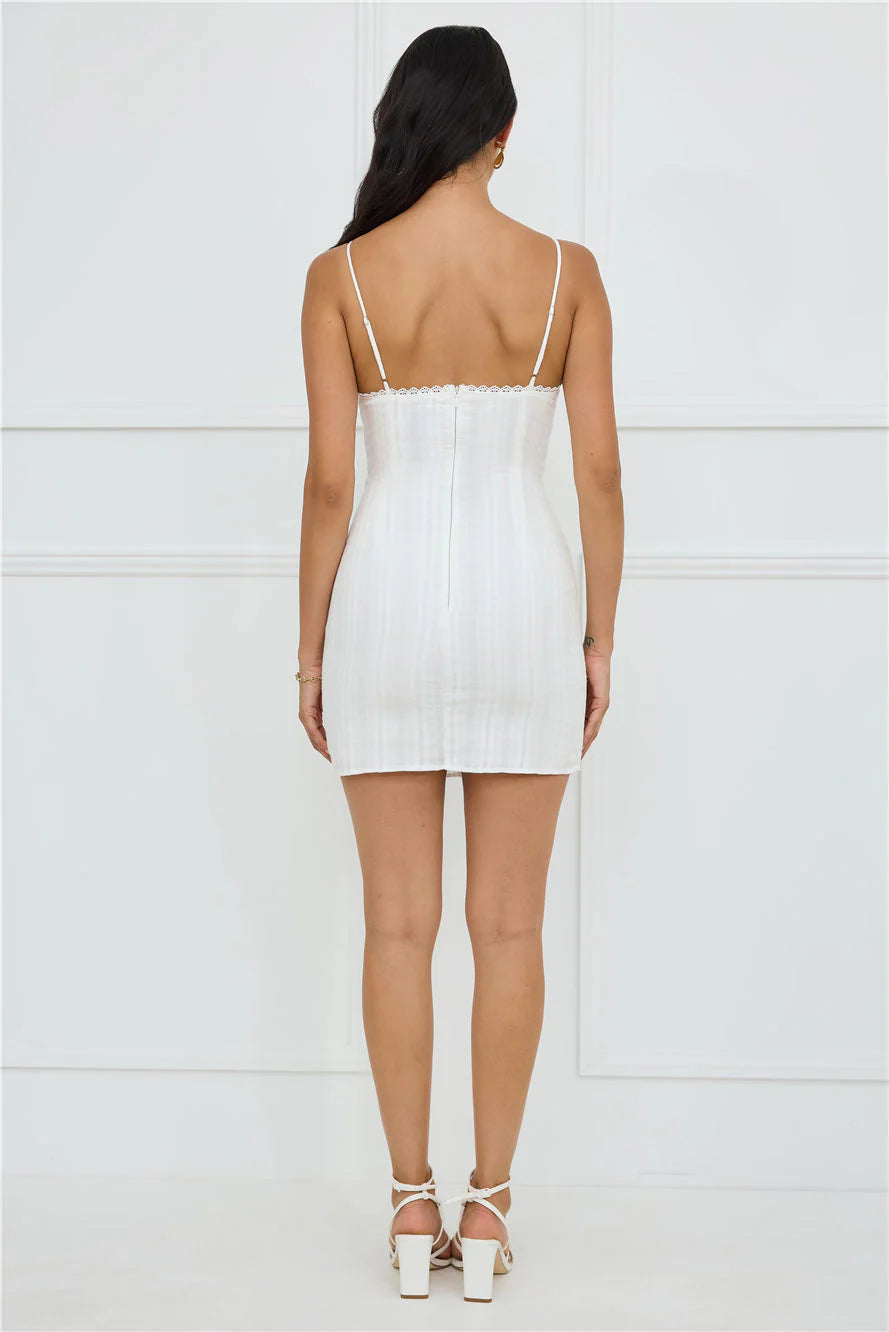 Simply Chic Mini Dress White