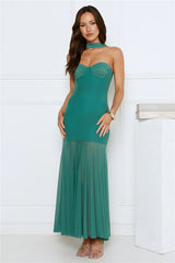 Serene Sway Strapless Maxi Dress Green