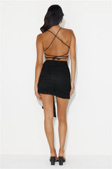 Splash Of Sass Lace Mini Dress Black