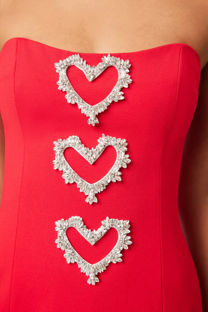 Cherie Party Dress In Red