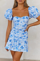 St Cloud Dress Blue Print
