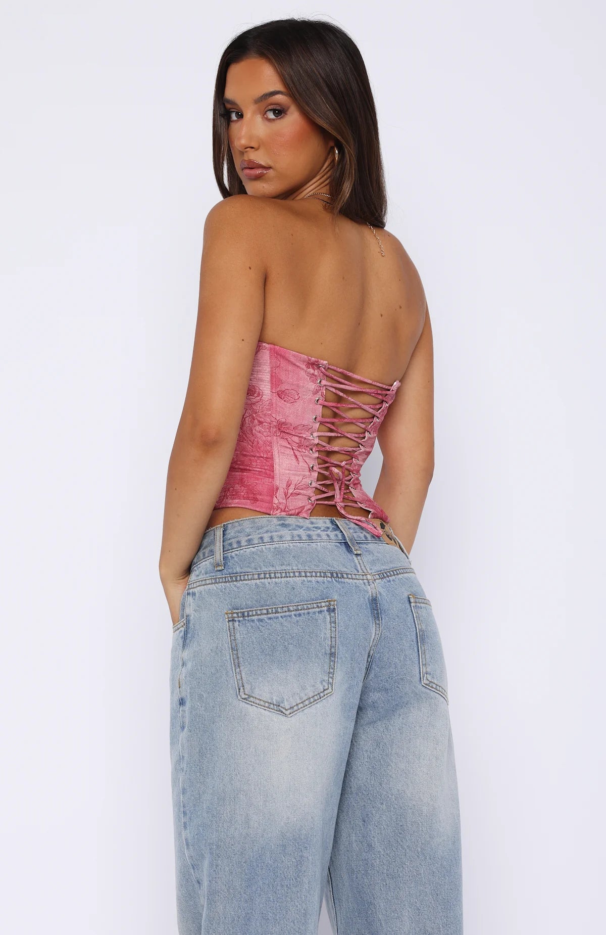 Let It Go Strapless Bustier Fuchsia Orchid