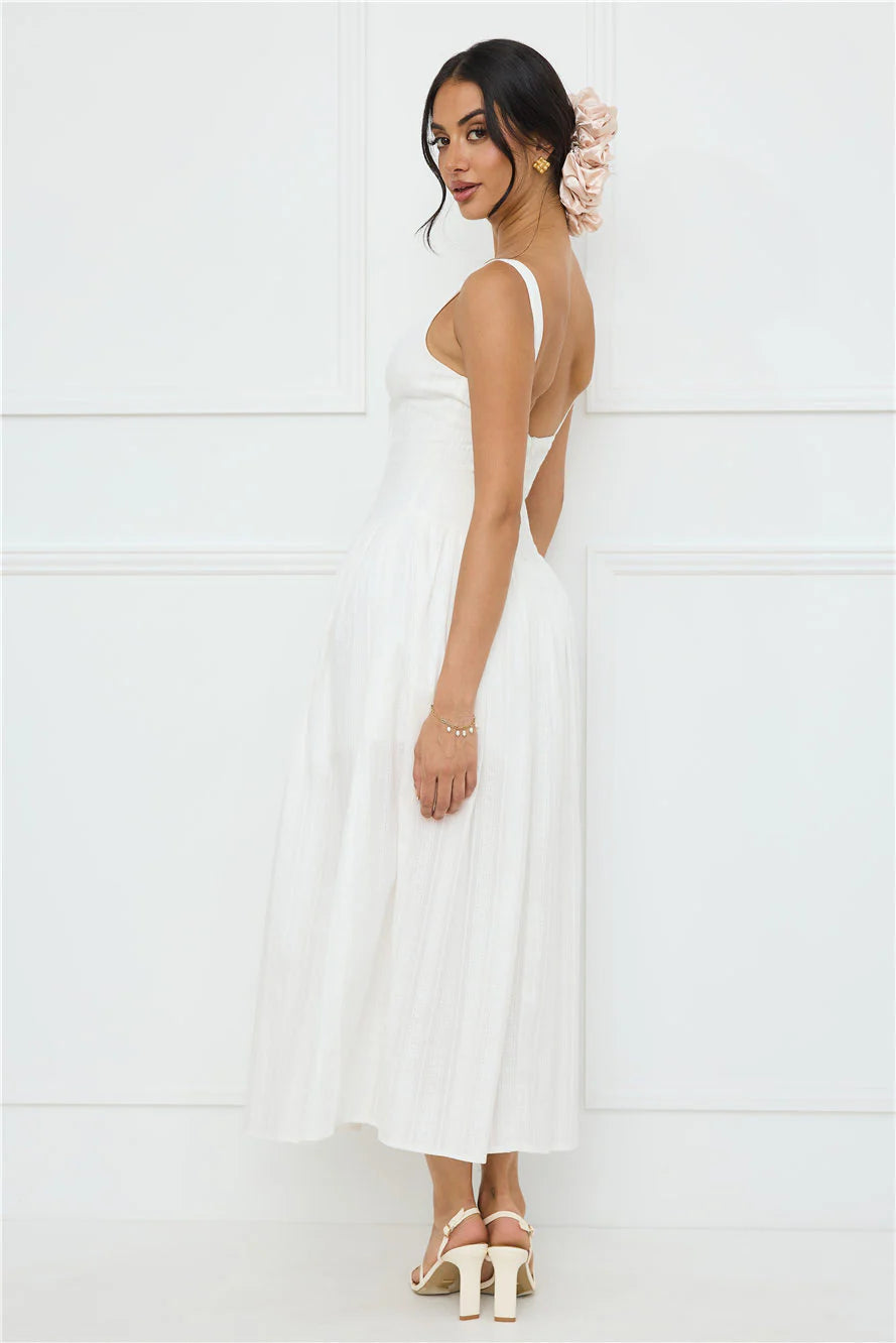 Serene Nights Maxi Dress White