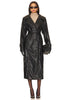 Tyra Faux Leather Trench