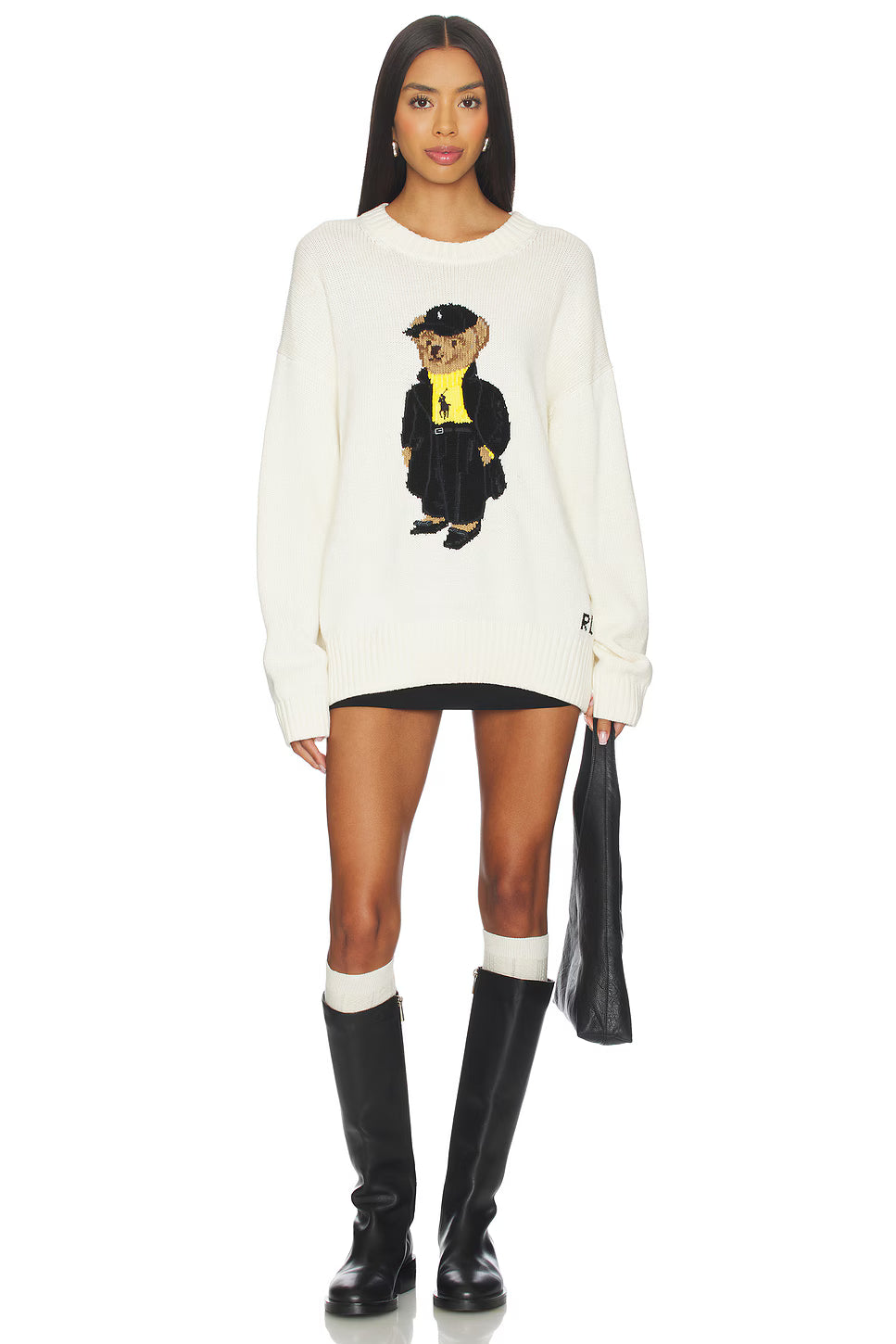 Polo Bear Cotton Crewneck Sweater